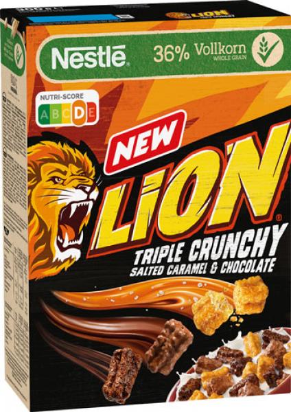 Nestlé Lion Cereals Triple Crunchy Salted Caramel & Chocolate, 300 Gramm
